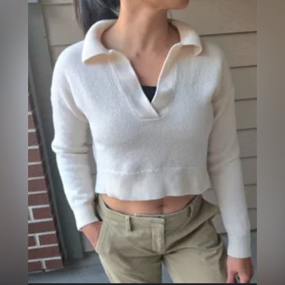 Wilfred Geer Cropped Sweater - Red - Picture 1 of 4